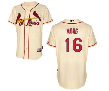 St. Louis Cardinals #16 Kolten Wong Cream cool base Baseball jersey