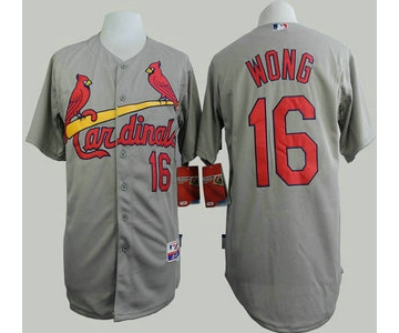 St. Louis Cardinals #16 Kolten Wong Grey Jersey