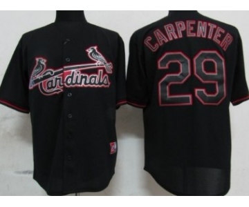 St. Louis Cardinals #29 Chris Carpenter Black Fashion Jersey