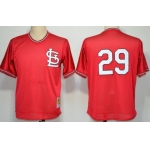 St. Louis Cardinals #29 Vince Coleman 1985 Mesh BP Red Throwback Jersey