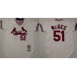 St. Louis Cardinals #51 Willie McGee 1967 Cream Throwback Jersey