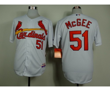 St. Louis Cardinals #51 Willie McGee White Cool Base Jersey
