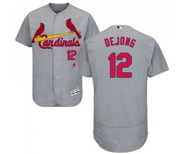 St.Louis Cardinals #12 Paul DeJong Grey Flexbase Authentic Collection Stitched Baseball Jersey