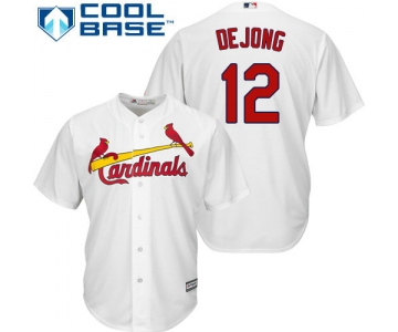 St.Louis Cardinals #12 Paul DeJong White New Cool Base Stitched Baseball Jersey