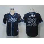 MLB Jerseys Tampa Bay Rays 28 Jaso Dark Blue Cool Base