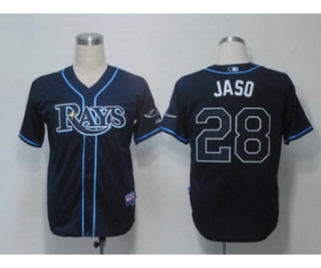 MLB Jerseys Tampa Bay Rays 28 Jaso Dark Blue Cool Base