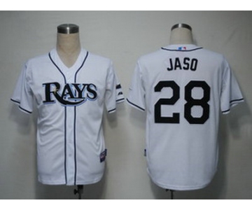 MLB Jerseys Tampa Bay Rays 28 Jaso White Cool Base