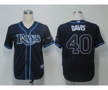 MLB Jerseys Tampa Bay Rays 40 Davis Dark Blue Cool Base