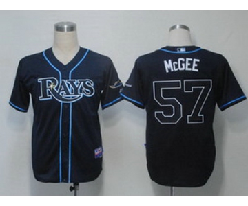 MLB Jerseys Tampa Bay Rays 57 Mcgee Dark Blue Cool Base