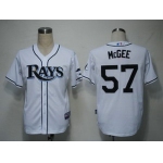 MLB Jerseys Tampa Bay Rays 57 Mcgee White Cool Base