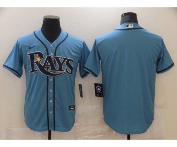 Men Tampa Bay Rays Blank Light blue Game 2021 Nike MLB Jersey