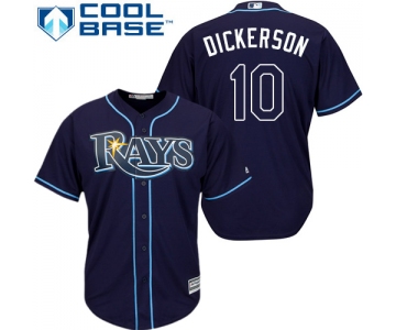 Men's Tampa Bay Rays #10 Corey Dickerson Navy Blue Alternate Stitched MLB Majestic Cool Base Jersey