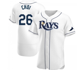 Men's Tampa Bay Rays #26 Ji-Man Choi White Home Nike Jersey