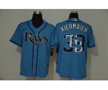 Men's Tampa Bay Rays #39 Kevin Kiermaier Light Blue Team Logo Stitched MLB Cool Base Nike Jersey