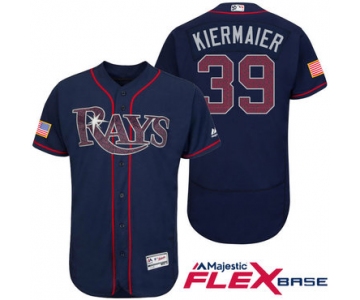Men's Tampa Bay Rays #39 Kevin Kiermaier Navy Blue Stars & Stripes Fashion Independence Day Stitched MLB Majestic Flex Base Jersey