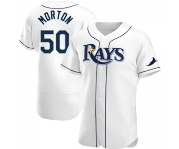 Men's Tampa Bay Rays #50 Charlie Morton White Home Nike Jersey