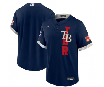 Men's Tampa Bay Rays Blank 2021 Navy All-Star Cool Base Stitched MLB Jersey