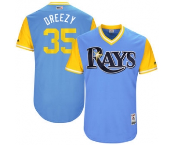 Men's Tampa Bay Rays Matt Andriese Dreezy Majestic Light Blue 2017 Players Weekend Authentic Jersey