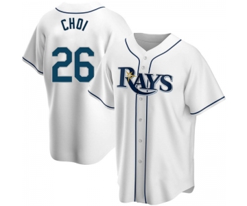 Men's Tampa Bay Rays Replica #26 Ji-Man Choi White Home Nike Jersey
