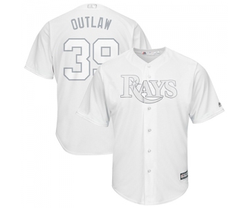Rays #39 Kevin Kiermaier White Outlaw Players Weekend Cool Base Stitched Baseball Jersey