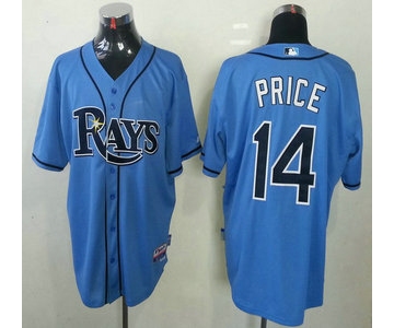 Tampa Bay Rays #14 David Price Light Blue Cool Base MLB Jersey