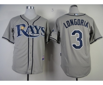 Tampa Bay Rays #3 Evan Longoria Gray Jersey