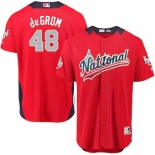 Men's National League #48 Jacob deGrom Majestic Red 2018 MLB All-Star Game Home Run Derby Player Jersey