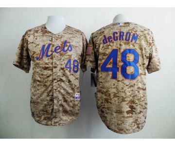 Men's New York Mets #48 Jacob DeGrom 2014 Camo Jersey