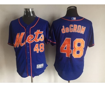 Men's New York Mets #48 Jacob deGrom Blue Cool Base Baseball Jersey