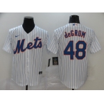 Men's New York Mets #48 Jacob deGrom White Stitched MLB Cool Base Nike Jersey