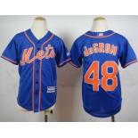 Mets #48 Jacob DeGrom Blue Alternate Home Cool Base Stitched Youth Baseball Jersey