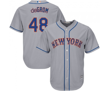 Mets #48 Jacob DeGrom Grey Cool Base Stitched Youth Baseball Jersey