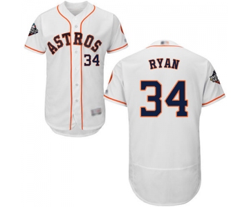 Astros #34 Nolan Ryan White Flexbase Authentic Collection 2019 World Series Bound Stitched Baseball Jersey