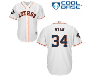 Astros #34 Nolan Ryan White New Cool Base 2019 World Series Bound Stitched Baseball Jersey