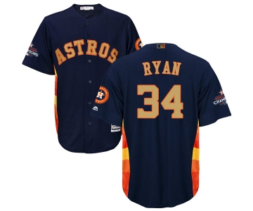 Men's Houston Astros #34 Nolan Ryan Gonzalez Navy Blue 2018 Gold Program Cool Base Stitched MLB Jersey