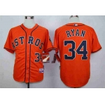 Men's Houston Astros #34 Nolan Ryan Orange Cool Base Jersey