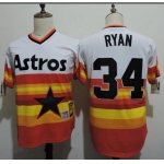 Men's Houston Astros #34 Nolan Ryan Rainbow Stitched MLB Majestic Cool Base Cooperstown Collection Player Jersey