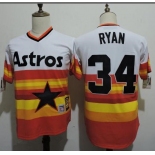 Men's Houston Astros #34 Nolan Ryan Rainbow Stitched MLB Majestic Cool Base Cooperstown Collection Player Jersey
