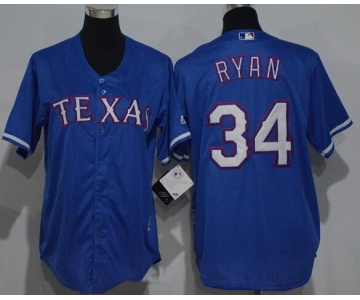 Youth Texas Rangers #34 Nolan Ryan Retired Royal Blue Stitched MLB Majestic Cool Base Jersey