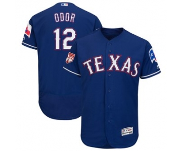 Men's Texas Rangers 12 Rougned Odor Majestic Royal 2019 Spring Training Flex Base Player Jersey