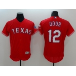 Men's Texas Rangers #12 Rougned Odor Red 2016 Flexbase Majestic Baseball Jersey