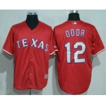 Men's Texas Rangers #12 Rougned Odor Red New Cool Base Jersey