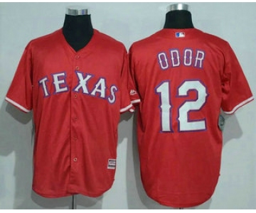 Men's Texas Rangers #12 Rougned Odor Red New Cool Base Jersey