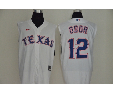 Men's Texas Rangers #12 Rougned Odor White 2020 Cool and Refreshing Sleeveless Fan Stitched MLB Nike Jersey