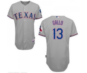 Men's Texas Rangers #13 Joey Gallo 2014 Gray Jersey