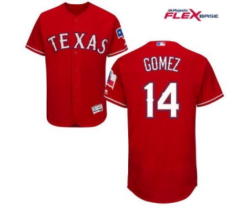 Men's Texas Rangers #14 Carlos Gomez Red Alternate Stitched MLB Majestic Flex Base Jersey