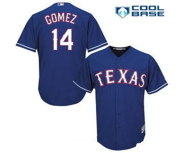 Men's Texas Rangers #14 Carlos Gomez Royal Blue Alternate Stitched MLB Majestic Cool Base Jersey