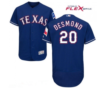 Men's Texas Rangers #20 Ian Desmond Royal Blue 2016 Flex Base Majestic Stitched MLB Jersey