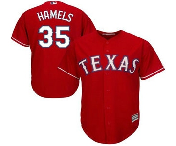 Men's Texas Rangers #35 Cole Hamels Alternate Red MLB Cool Base Jersey