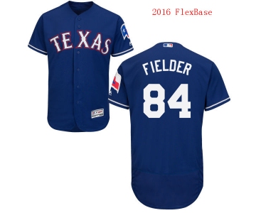 Men's Texas Rangers #84 Prince Fielder Royal Blue 2016 Flexbase Majestic Baseball Jersey